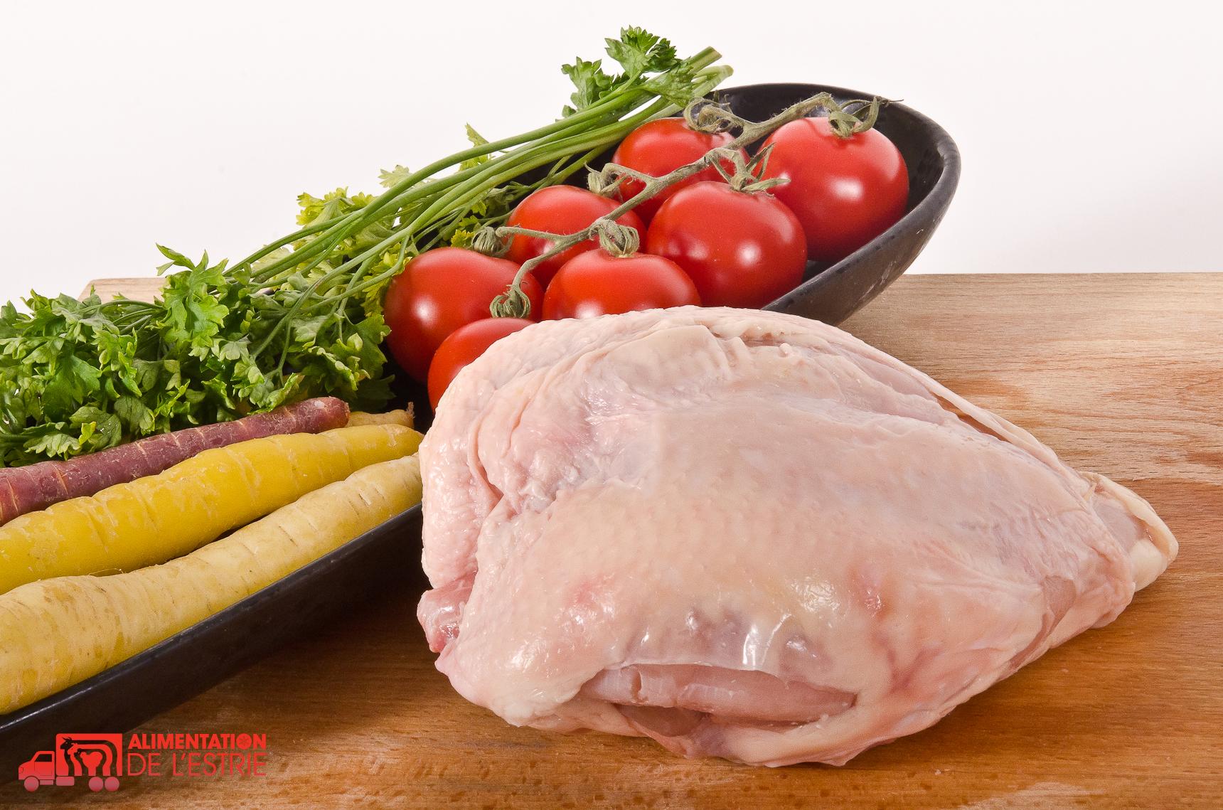 Poitrine de poulet avec os